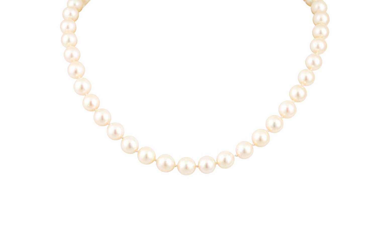Lot 334 - A VINTAGE SET OF CULTURED PEARLS, 9ct gold...