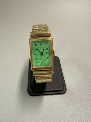 Lot 344 - A MID SIZE VINTAGE BULOVA TANK WRISTWATCH,...