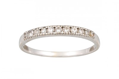Lot 154 - A DIAMOND HALF ETERNITY RING, mounted in white...