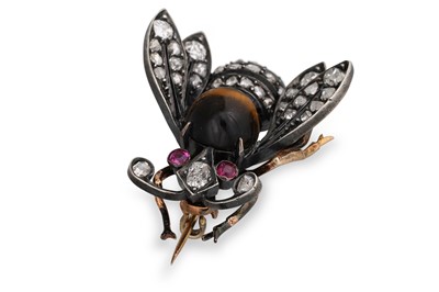Lot 276 - AN ANTIQUE DIAMOND SET NOVELTY BROOCH,...