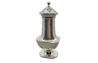 Lot 467 - A PRE-WAR STERLING SILVER SUGAR SHAKER, of...