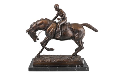Lot 591 - TWO MODERN EQUINE HORSES; to include a mounted...