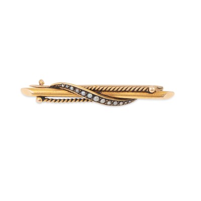Lot 149 - AN ANTIQUE 15CT YELLOW GOLD EDWARDIAN BROOCH,...