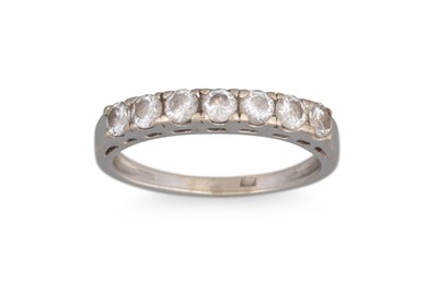 Lot 177 - TWO 14CT WHTE GOLD RINGS, sizes M & Q-R