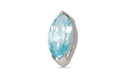 Lot 182 - A TOPAZ PENDANT, mounted in 18ct white gold,...