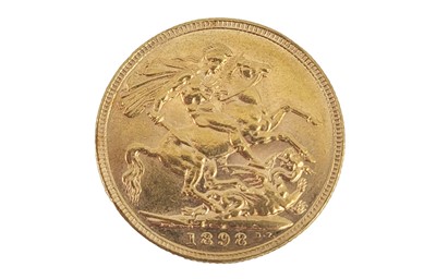 Lot 408 - AN 1898 VICTORIAN GOLD FULL SOVEREIGN ENGLISH...