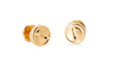 Lot 190 - A PAIR OF CARTIER 'LOVE' STUD EARRINGS, in...