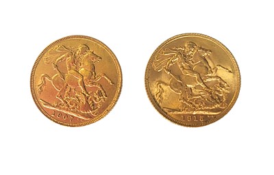 Lot 372 - AN EDWARDIAN FULL GOLD SOVEREIGN 1907,...