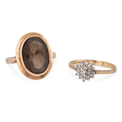 Lot 81 - TWO 9CT YELLOW GOLD DRESS RINGS, gross weight:...