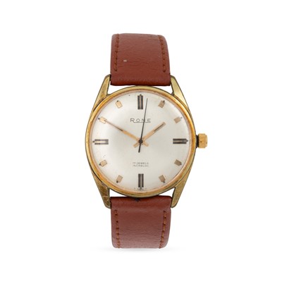 Lot 92 - A GENTS VINTAGE "HELVETIA" GOLD PLATED...