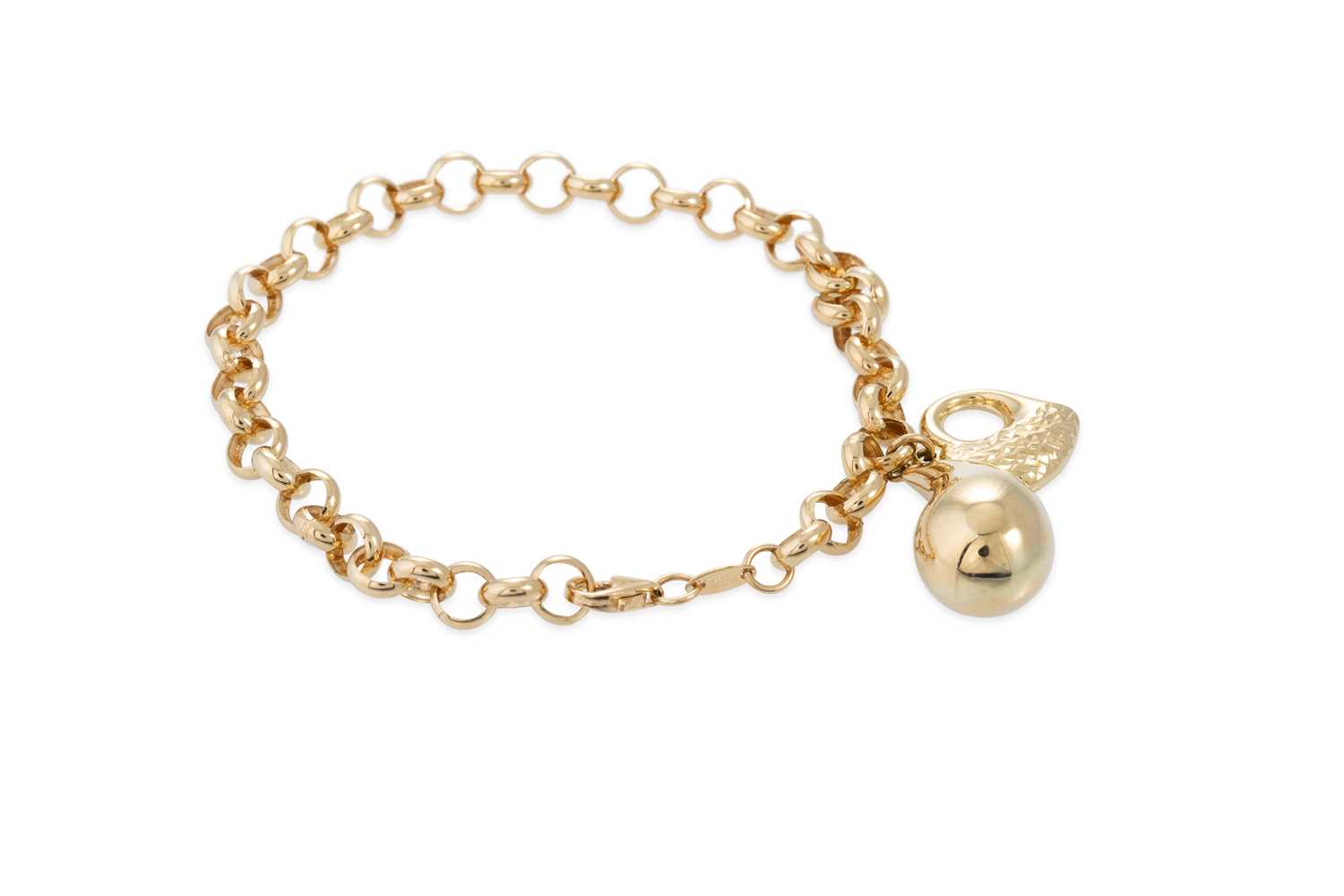 Lot 61 - AN 18CT YELLOW GOLD BELCHER LINK BRACELET,...