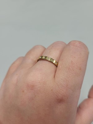 Lot 3 - AN 18CT DIAMOND SET BAND RING, with French...