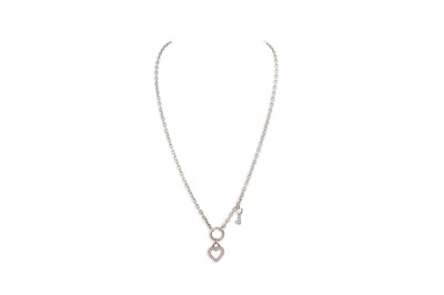 Lot 9 - A DIAMOND SET NECK CHAIN, mounted in 9ct gold,...