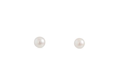 Lot 52 - TWO PAIRS OF CULTURED PEARL STUD EARRINGS,...