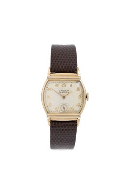 Lot 60 - A GRUEN WRIST WATCH, tortoise-shaped case ca....