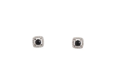 Lot 65 - A PAIR OF DIAMOND EARRINGS, mounted in 18ct...