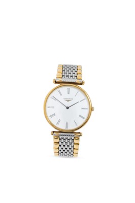 Lot 313 - A GENT'S ULTRA SLIM TWO-TONE LONGINES...