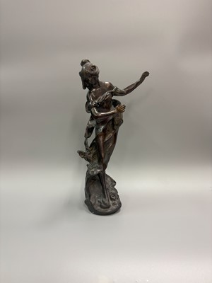 Lot 421 - CONTINENTAL SCHOOL, female figurative bronze,...