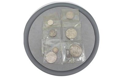 Lot 384 - AN 1887 SILVER SEVEN COIN JUBILEE SET, from 5...
