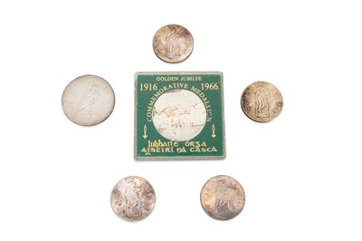 Lot 358 - OF IRISH COIN INTEREST, a cased commemorative...