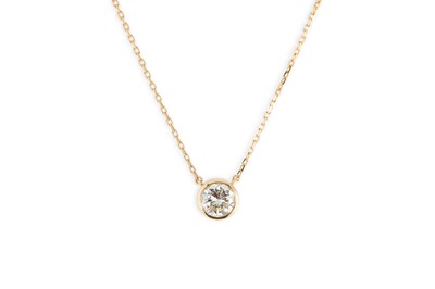 Lot 228 - A DIAMOND SOLITAIRE PENDANT, the brilliant cut...