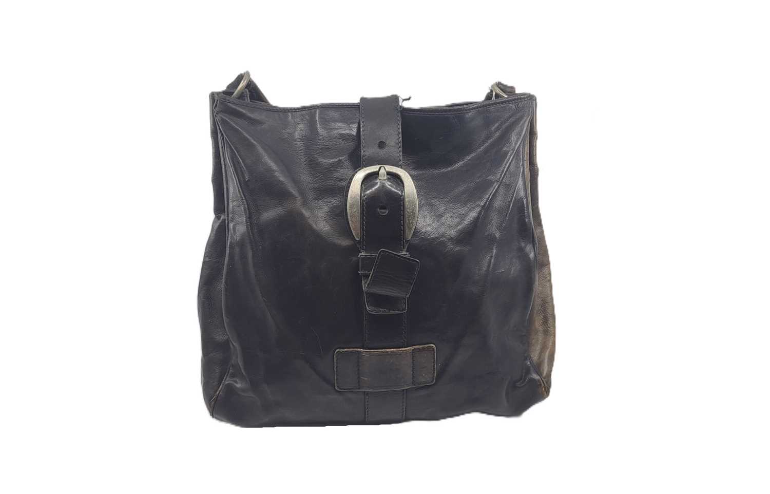Lot 12 - A VINTAGE LADY'S LEATHER HANDBAG, Yves Saint...