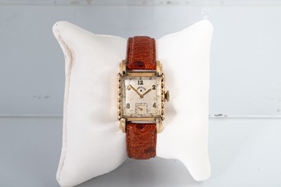 Lot 344 - 1940S LORD ELGIN WRISTWATCH, rectangular case...