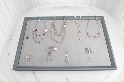 Lot 183 - A COLLECTION OF MULTI-COLOURED STONE SET...