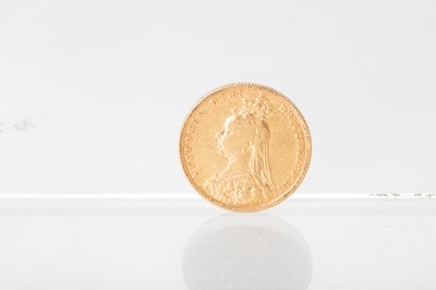 Lot 398 - A 1892 FULL GOLD SOVEREIGN ENGLISH COIN,...