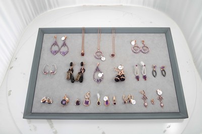 Lot 191 - A COLLECTION OF STONE SET JEWELLERY, mounted...