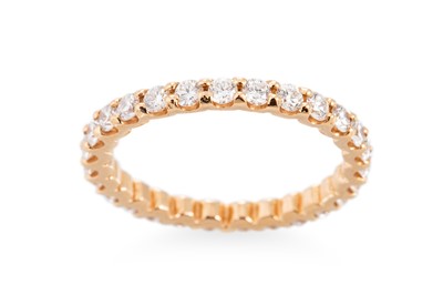 Lot 301 - A FULL BANDED DIAMOND ETERNITY RING, the...