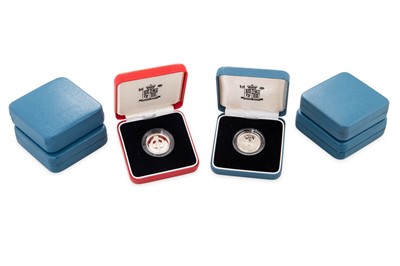 Lot 382 - A COLLECTION OF 6 ENGLISH SILVER PROOF £1...