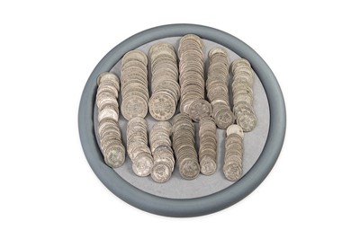 Lot 377 - A BAG OF 1920-1946 50% SILVER ENGLISH COINS,...