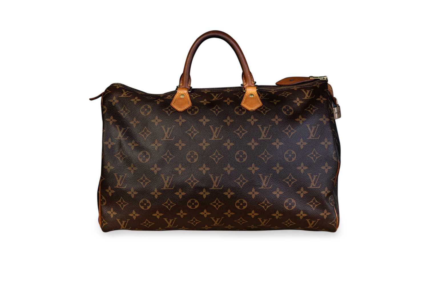 Lot 242 - A LOUIS VUITTON 'SPEEDY' HANDBAG, rolled...
