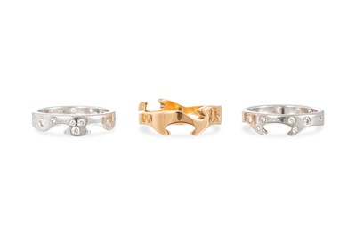 Lot 23 - A GEORG JENSEN 'FUSION' RING, in two colour...