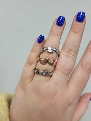 Lot 23 - A GEORG JENSEN 'FUSION' RING, in two colour...