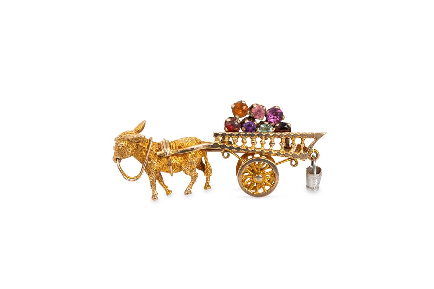 Lot 78 - A VINTAGE GEM SET BAR BROOCH, in the form of a...