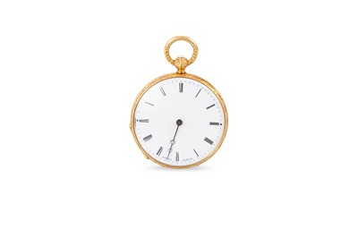 Lot 175 - AN ANTIQUE GOLD FOB WATCH, by Mottu Geneve,...