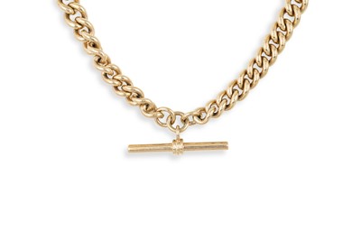 Lot 188 - A 9CT GOLD GRADUATED HEAVY CURB LINK NECK...
