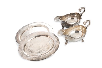 Lot 466 - A PAIR OF MODERN IRISH SILVER SAUCE BOATS,...