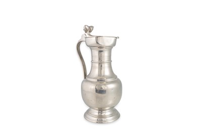 Lot 469 - A MODERN SPANISH PEWTER BALUSTER FORM FLAGON,...