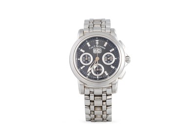 Lot 417 - A GENT'S CARL.F.BUCHERER STAINLESS STEEL...