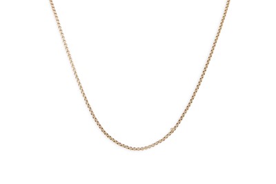 Lot 277 - A 9CT GOLD BELCHER LINK NECK CHAIN, 26" long,...