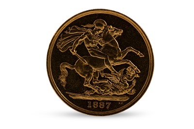 Lot 461 - AN 1887 PROOF GOLD £2 TWO POUND VICTORIA...