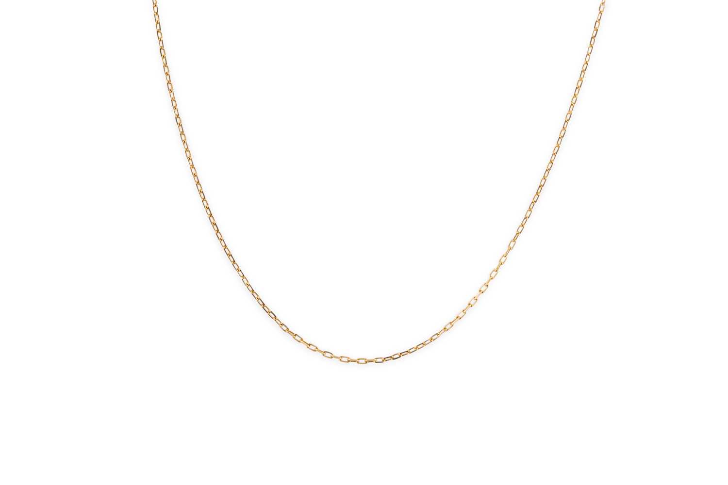 Lot 51 - AN 18CT YELLOW GOLD TRACE LINK CHAIN, 2.3 g.