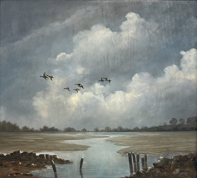 Lot 523 - ROBERT JOBSON (Irl 1911-1999) 'Birds in flight'...