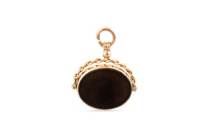 Lot 17 - A 9CT GOLD QUARTZ SEAL, 6.3 g.