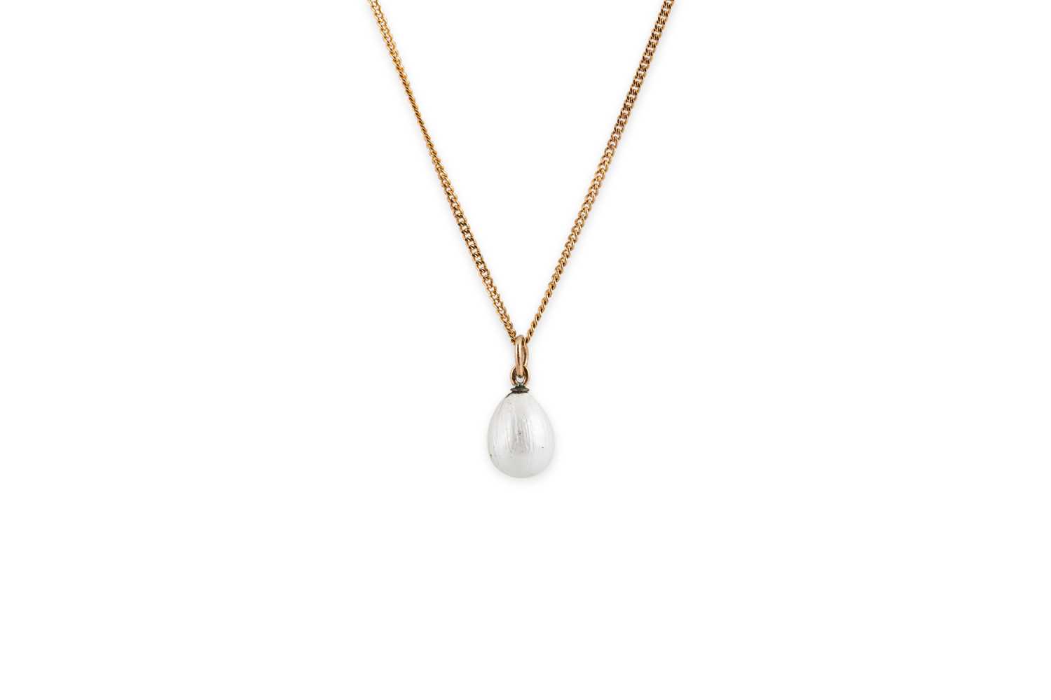 Lot 29 - A RUSSIAN ENAMEL EGG, with Russian hallmark 56...