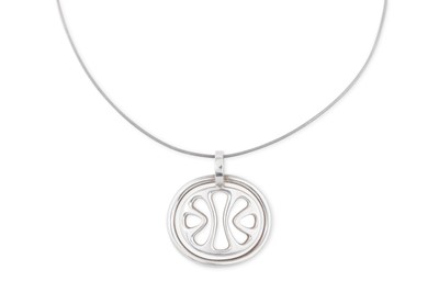 Lot 110 - A STERLING SILVER PENDANT, by Rudolf Heltzel,...