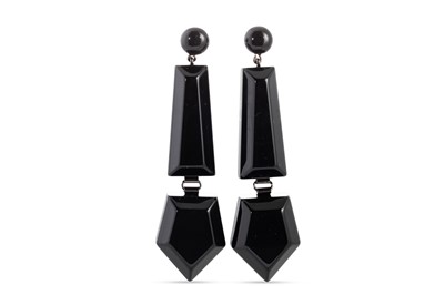 Lot 154 - A PAIR OF EMPORIO ARMANI DROP COSTUME EARRINGS,...